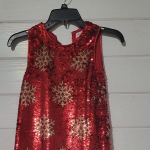 Cat & Jack Girls red sequin Dress Size 7/8